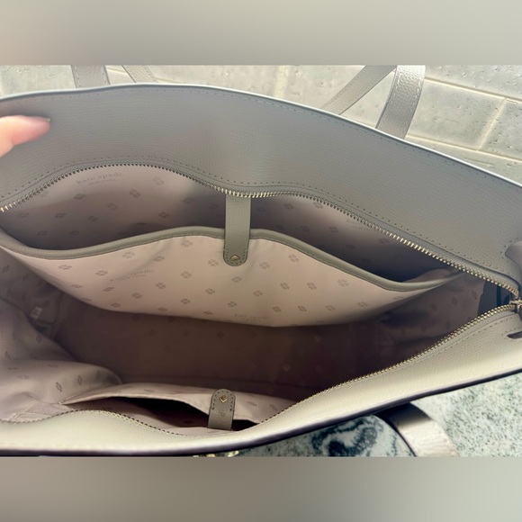 Kate Spade Molly Large Zip-Top Work Tote | Taupe - Picture 10 of 16